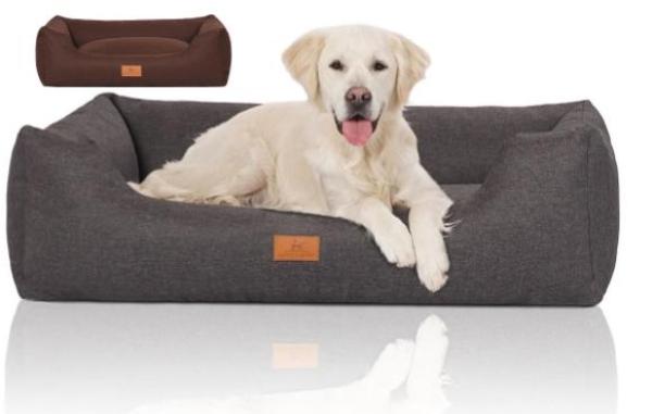 Knuffelwuff Hundebett Lotte braun und grau